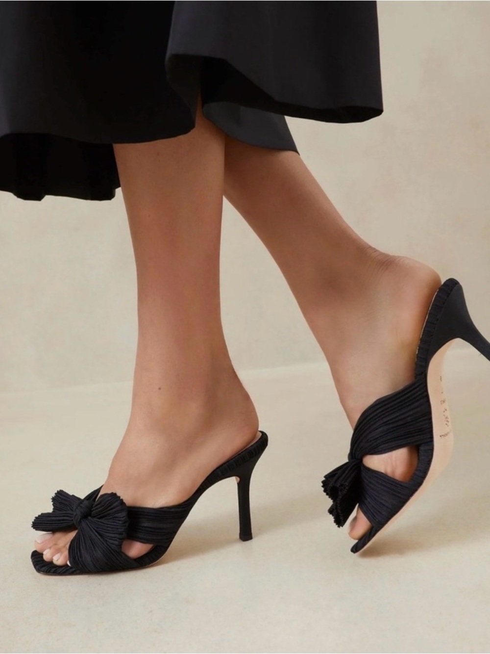 Loeffler Randall Claudia Bow Mules Sz. 10 Very Good Used Condition